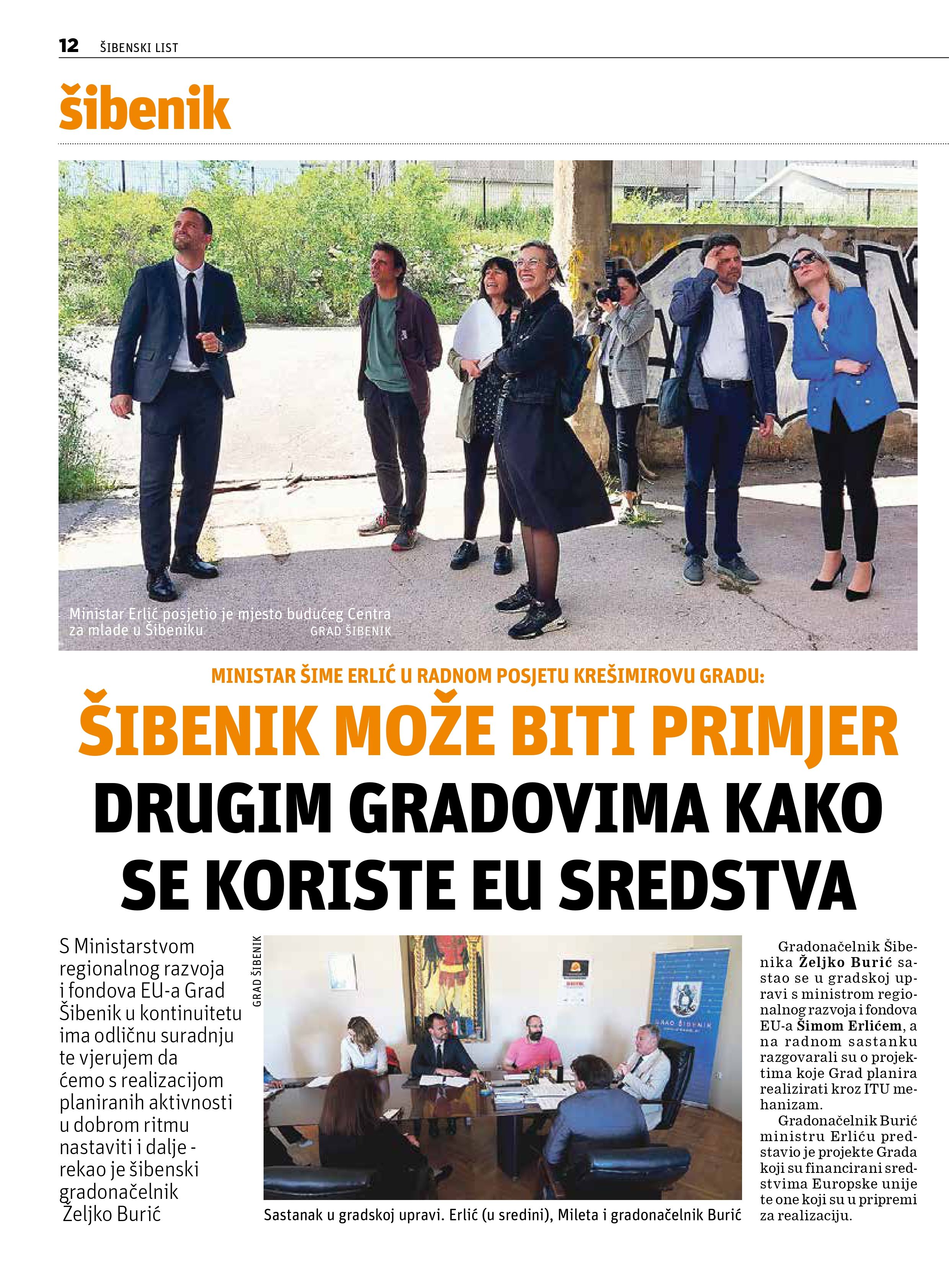 Šibenik može biti primjer drugim gradovima 